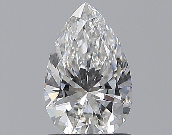 0.9 carat, F colour, VS2 clarity, Pear shape, Natural Diamond.