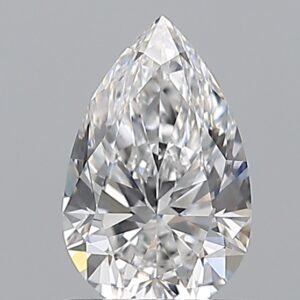 0.91 carat, D colour, VVS2 clarity, Pear shape, Natural Diamond.