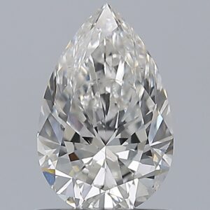 0.91 carat, F colour, SI2 clarity, Pear shape, Natural Diamond.