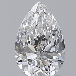 0.91 carat, D colour, VS2 clarity, Pear shape, Natural Diamond.