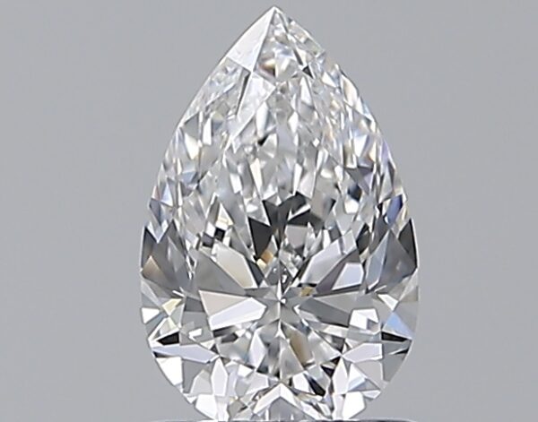 0.91 carat, D colour, VS2 clarity, Pear shape, Natural Diamond.