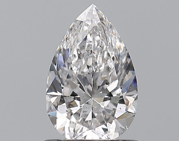 0.91 carat, D colour, SI2 clarity, Pear shape, Natural Diamond.