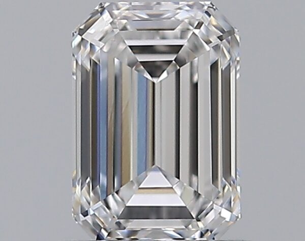0.9 carat, D colour, VS2 clarity, Emerald shape, Natural Diamond.