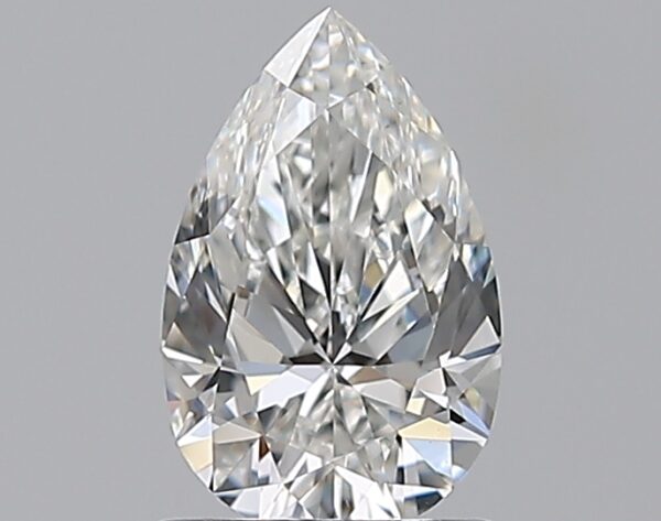 0.9 carat, F colour, VS2 clarity, Pear shape, Natural Diamond.