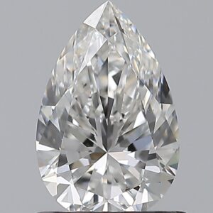 0.9 carat, F colour, SI1 clarity, Pear shape, Natural Diamond.
