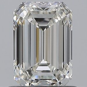 0.9 carat, H colour, VVS2 clarity, Emerald shape, Natural Diamond.