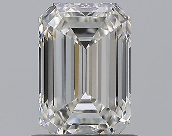 0.9 carat, H colour, VVS2 clarity, Emerald shape, Natural Diamond.