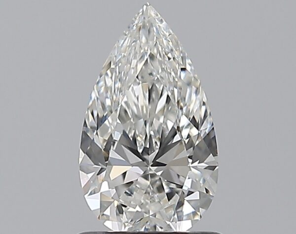 0.9 carat, G colour, VVS2 clarity, Pear shape, Natural Diamond.