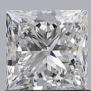 1 carat, F colour, VVS2 clarity, Princess shape, Natural Diamond.