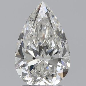 2 carat, H colour, SI1 clarity, Pear shape, Natural Diamond.