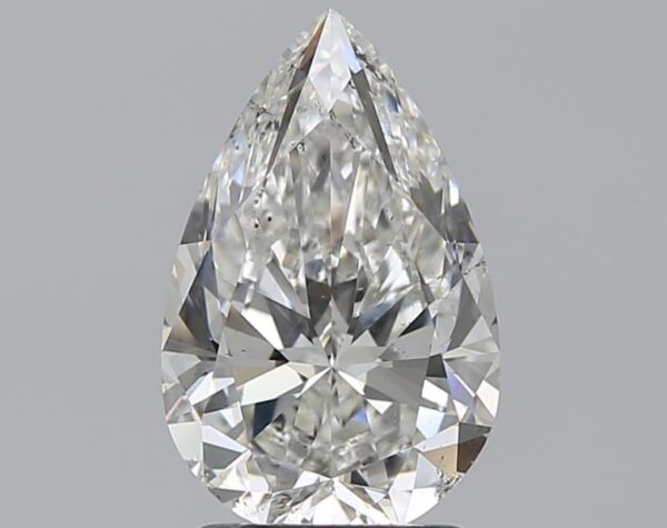2 carat, H colour, SI1 clarity, Pear shape, Natural Diamond.