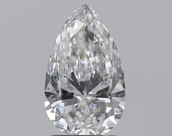1.5 carat, E colour, SI2 clarity, Pear shape, Natural Diamond.