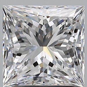 2 carat, D colour, IF clarity, Princess shape, Natural Diamond.