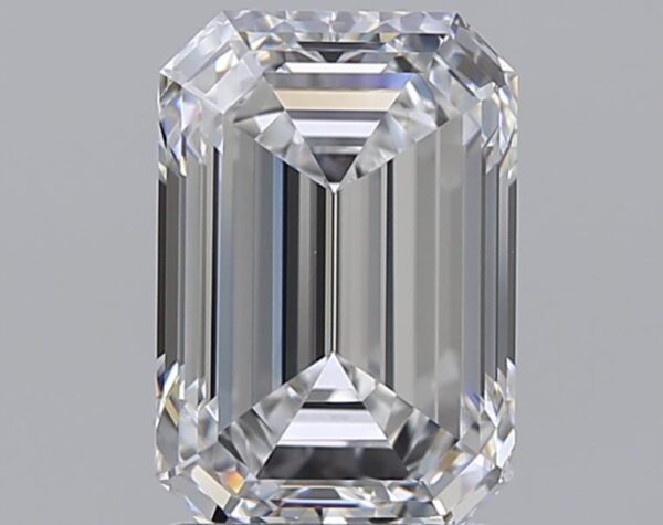 2.02 carat, D colour, IF clarity, Emerald shape, Natural Diamond.