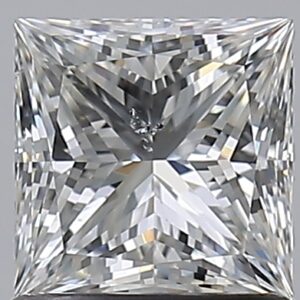 1 carat, H colour, SI2 clarity, Princess shape, Natural Diamond.