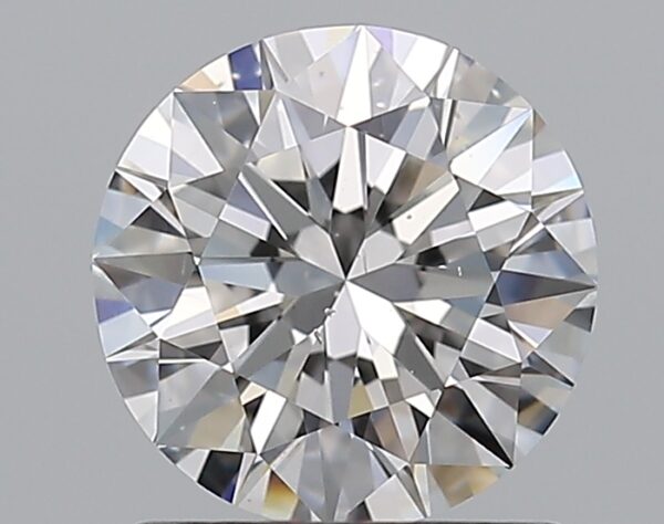 1.21 carat, F colour, SI1 clarity, Round shape, Natural Diamond.