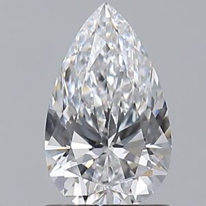 1 carat, D colour, IF clarity, Pear shape, Natural Diamond.