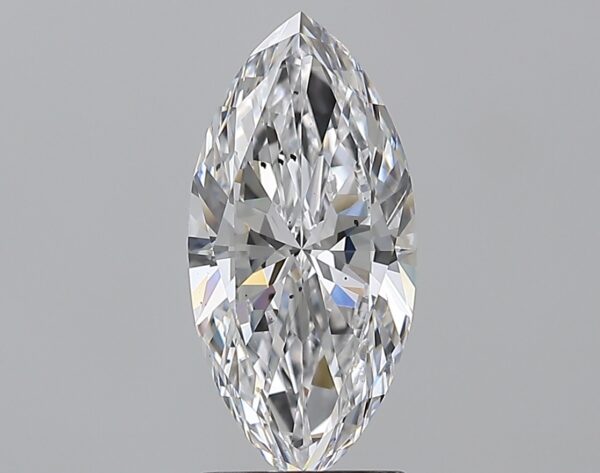 2.01 carat, D colour, SI1 clarity, Marquise shape, Natural Diamond.
