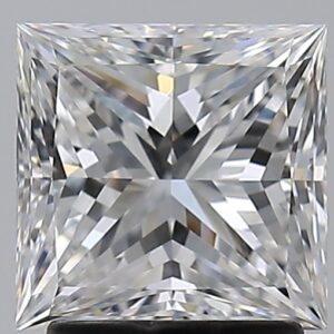 2.06 carat, E colour, IF clarity, Princess shape, Natural Diamond.