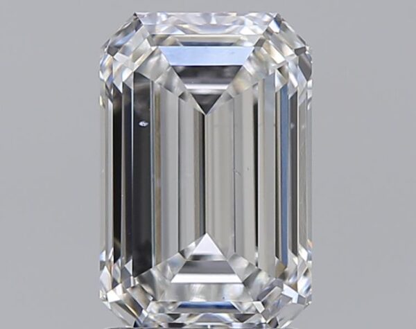 2 carat, E colour, VS2 clarity, Emerald shape, Natural Diamond.