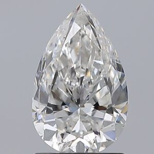 1.5 carat, E colour, SI2 clarity, Pear shape, Natural Diamond.