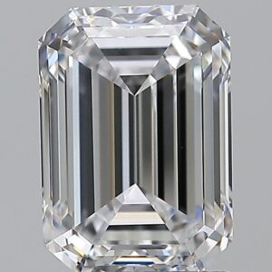 2 carat, D colour, VVS2 clarity, Emerald shape, Natural Diamond.