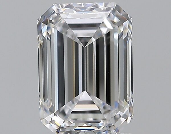 2 carat, D colour, VVS2 clarity, Emerald shape, Natural Diamond.