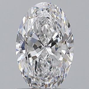 1 carat, D colour, VVS2 clarity, Oval shape, Natural Diamond.