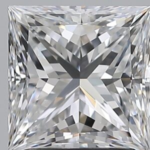 2 carat, D colour, VVS1 clarity, Princess shape, Natural Diamond.