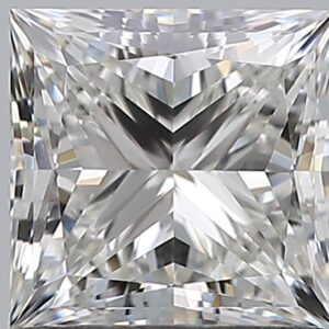 1.01 carat, H colour, VVS2 clarity, Princess shape, Natural Diamond.