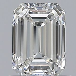 1.01 carat, H colour, VVS2 clarity, Emerald shape, Natural Diamond.