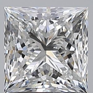 1.2 carat, E colour, VVS1 clarity, Princess shape, Natural Diamond.