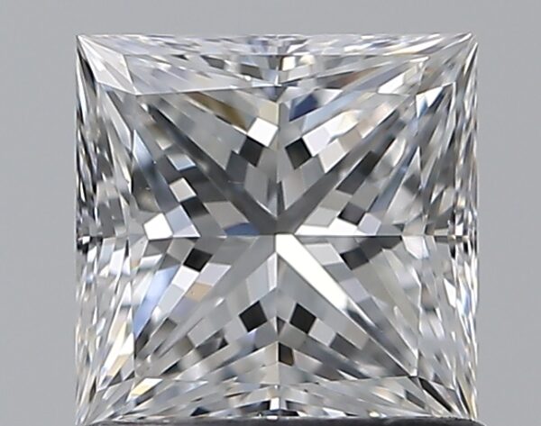 1.01 carat, E colour, VS1 clarity, Princess shape, Natural Diamond.