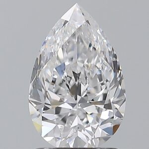 1.51 carat, D colour, SI2 clarity, Pear shape, Natural Diamond.