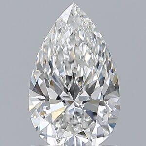 1 carat, F colour, VVS2 clarity, Pear shape, Natural Diamond.