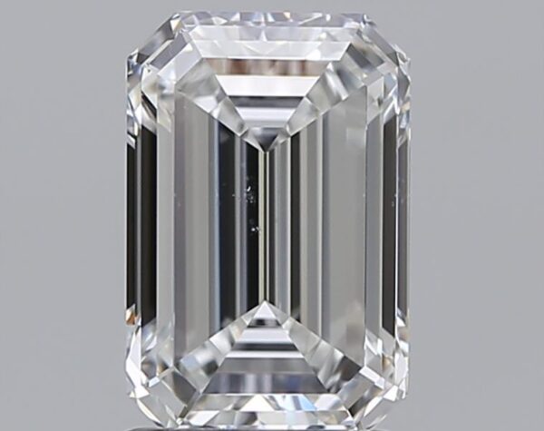 1.85 carat, F colour, VS2 clarity, Emerald shape, Natural Diamond.