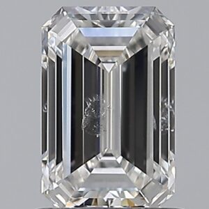 1 carat, F colour, SI2 clarity, Emerald shape, Natural Diamond.
