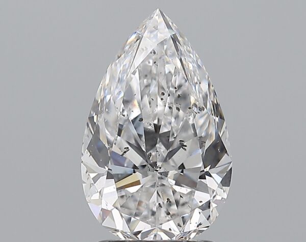 2.01 carat, D colour, SI2 clarity, Pear shape, Natural Diamond.