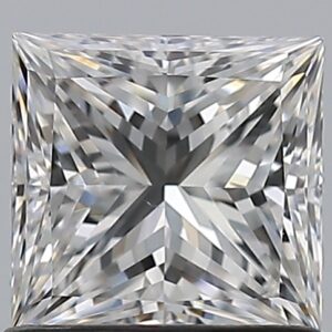 1 carat, F colour, VS1 clarity, Princess shape, Natural Diamond.