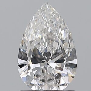 1 carat, E colour, SI1 clarity, Pear shape, Natural Diamond.