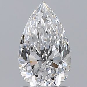 1.02 carat, D colour, SI1 clarity, Pear shape, Natural Diamond.