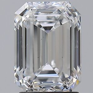 2.5 carat, E colour, SI1 clarity, Emerald shape, Natural Diamond.