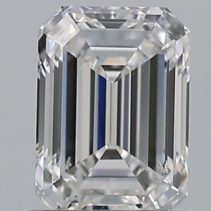 1 carat, E colour, SI2 clarity, Emerald shape, Natural Diamond.