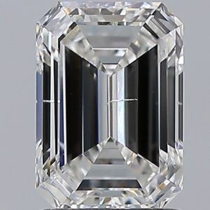 1.51 carat, F colour, SI2 clarity, Emerald shape, Natural Diamond.
