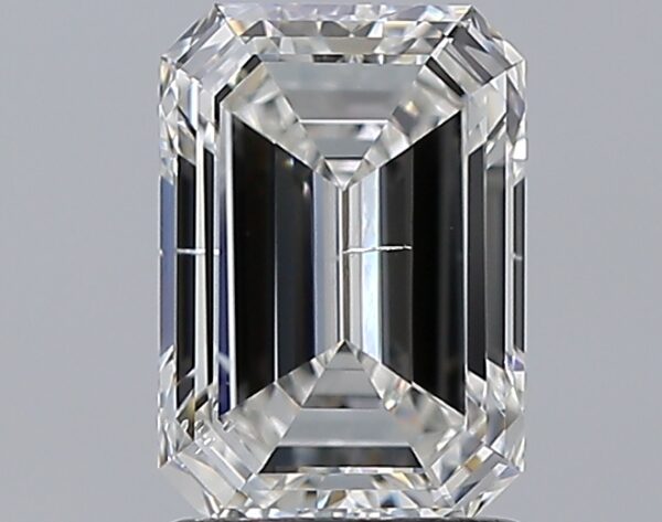 1.51 carat, F colour, SI2 clarity, Emerald shape, Natural Diamond.
