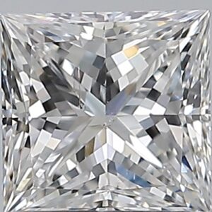1.01 carat, E colour, SI1 clarity, Princess shape, Natural Diamond.
