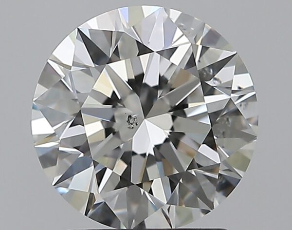 2.01 carat, H colour, SI1 clarity, Round shape, Natural Diamond.