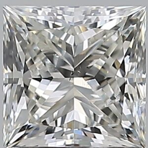 1.21 carat, H colour, SI2 clarity, Princess shape, Natural Diamond.