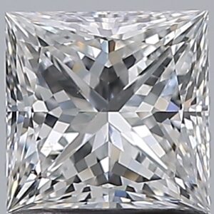 1.03 carat, E colour, SI1 clarity, Princess shape, Natural Diamond.