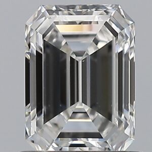 1 carat, E colour, VS2 clarity, Emerald shape, Natural Diamond.